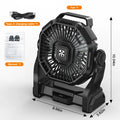 DOVILUXE 20000Mah 3-In-1 Rechargeable Camping Fan – LED Light, Power Bank & 360° Rotating 4-Speed Fan – Perfect for Camping, Travel & Emergency Use!