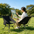 Folding Camping Chair, Lightweight Foldable Chair, Portable Lightweight Moon Chair with Carry Bag, Compact Outdoor Chair for Camping, Hiking & Picnic