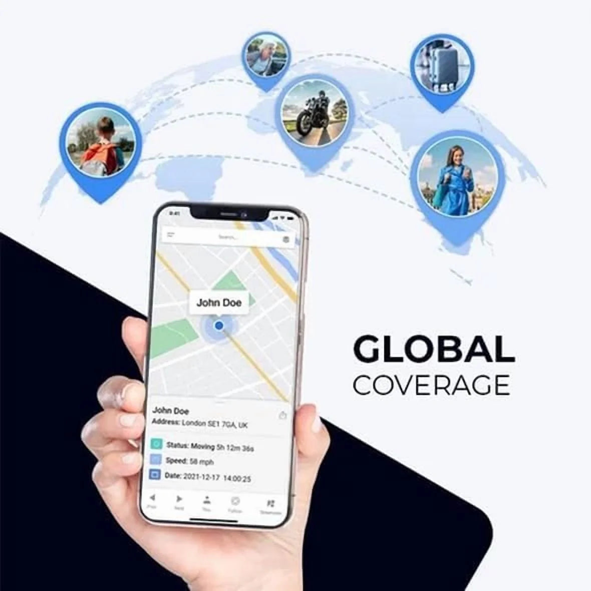 Mini GPS Tracker for Vehicles, Mini Worldwide GPS Tracker, Car Locator Tracker, Car Vehicle Tracking Anti-Lost Locator for Tracking System