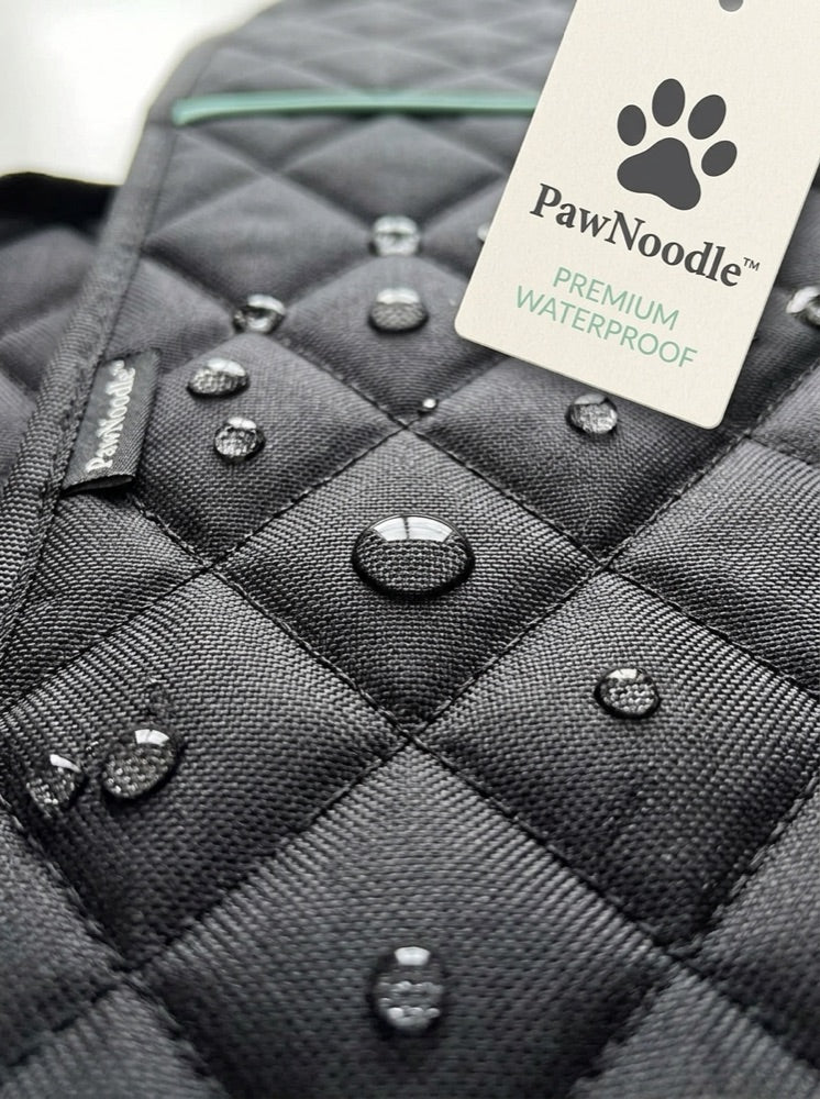 Water beading on the waterproof Oxford fabric of the car seat cover