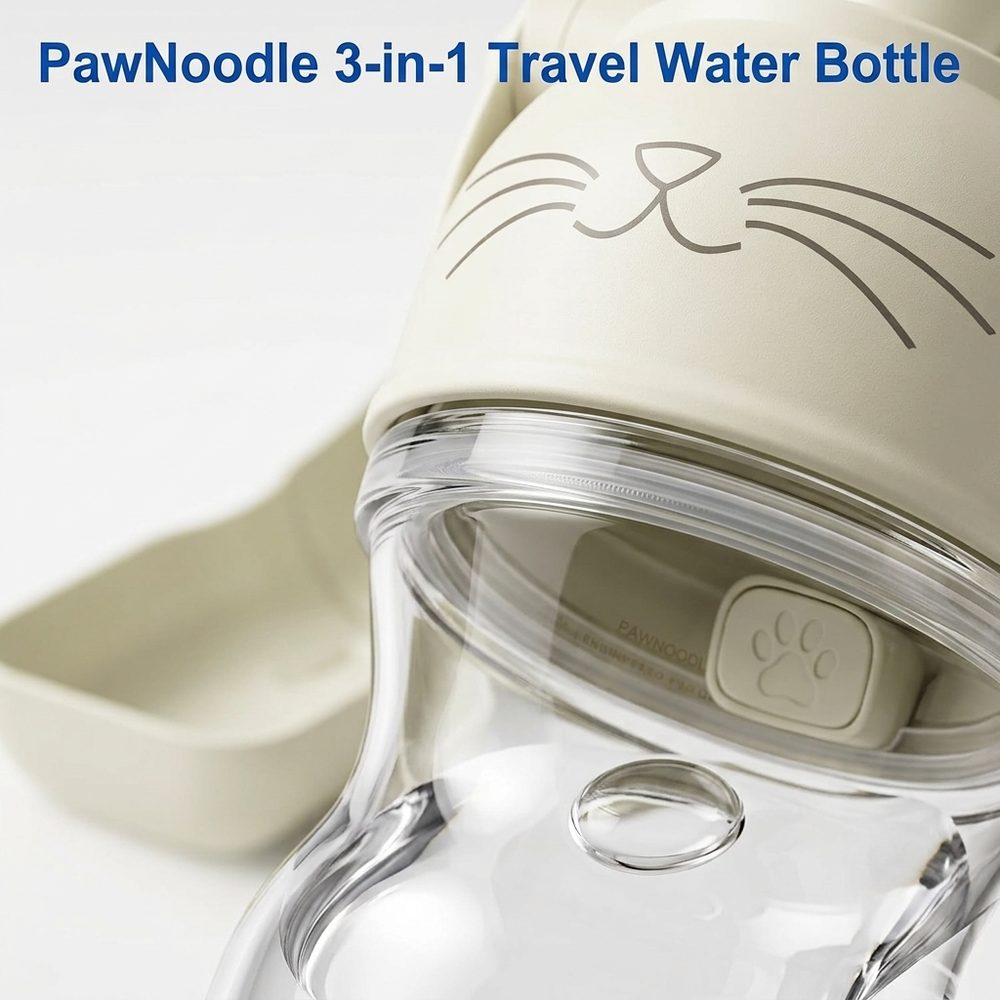 PawNoodle 3-in-1 Travel Water Bottle